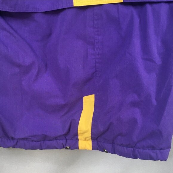Vintage East West Puffer Coat Womens Medium Purple Yellow Adorondak Ski Jacket - Picture 14 of 16